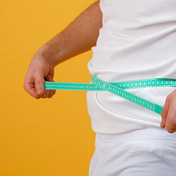 Wrapping a measuring tape around your body