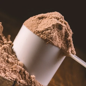 A scoop of a pre-workout powder