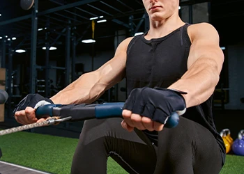 A man working out in the gym