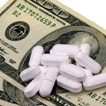 Supplement pills on money