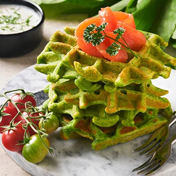 Green healthy waffle