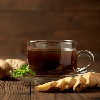 A Ginger tea on mug