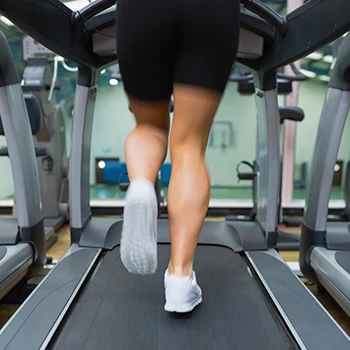 Running on a treadmill