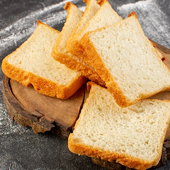 Top view of white bread