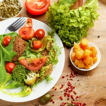 A plate of salad