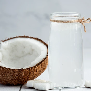 Coconut milk and fresh coconut