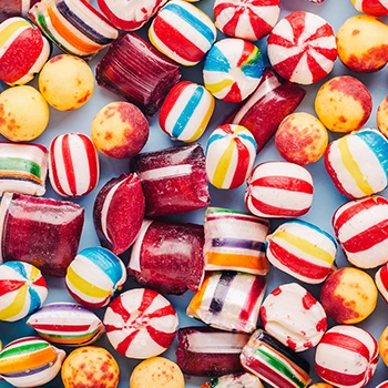 Sugary treats close up image