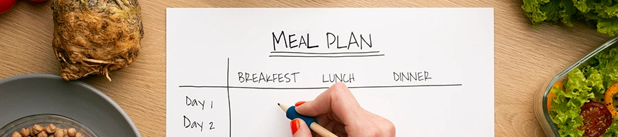 Writing a meal plan