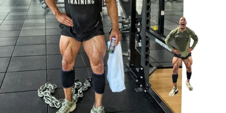 The Rock leg muscles