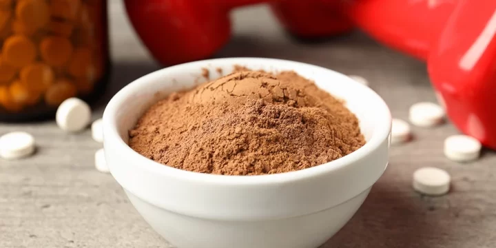 A supplement powder in bowl