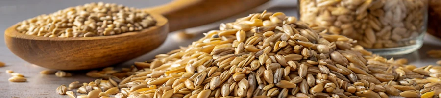 Close up image of a cereal grain