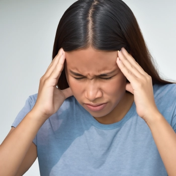 A woman experiencing headache