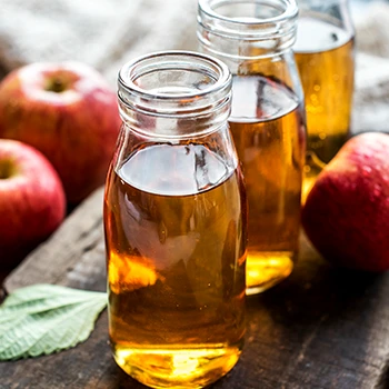 A vinegar in three different bottles