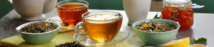 A wide selection of the different types of tea