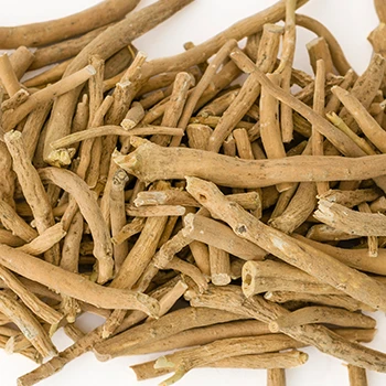 Ashwagandha roots top view