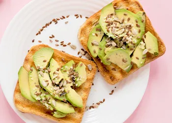 Avocado on a toast bread