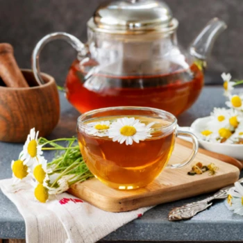 Chamomile Tea with flowers