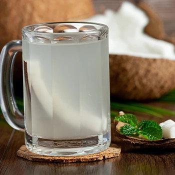 A bottle of coconut water