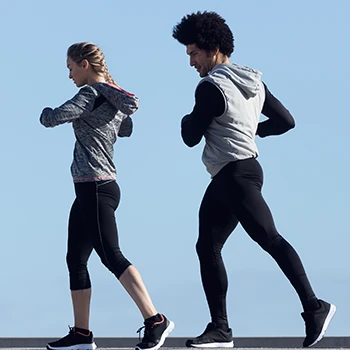 Couple exercising outdoors