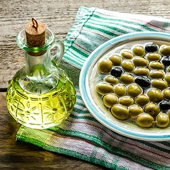 Virgin olive oil inside a bottle