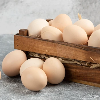 Eggs inside a tray