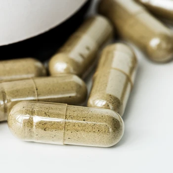 Supplement pill close up image