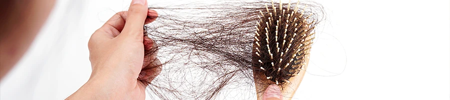 A hair comb with hair loss