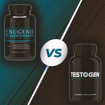 Nugenix and Testogen VS graphic