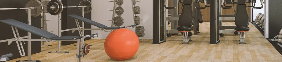 A home gym filled with gym equipment