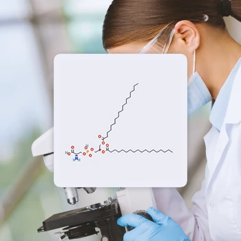 Phosphatidylserine with a scientist in the background