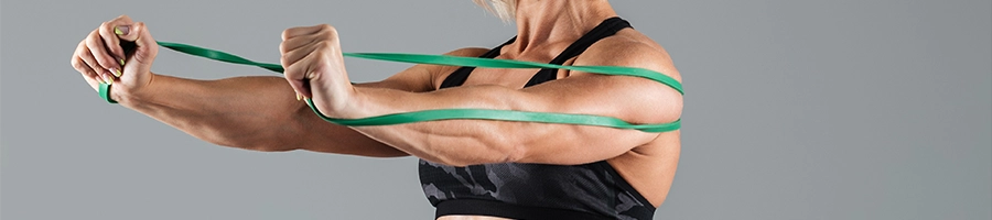 Resistance band workout for chest