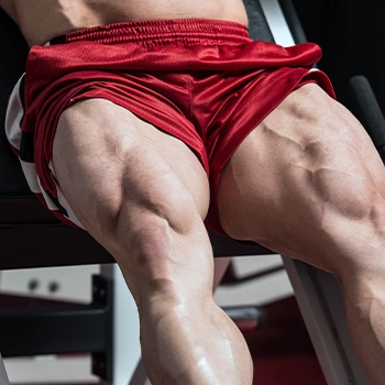 Teardrop quads after an effective Vastus Medialis exercise and workout routine