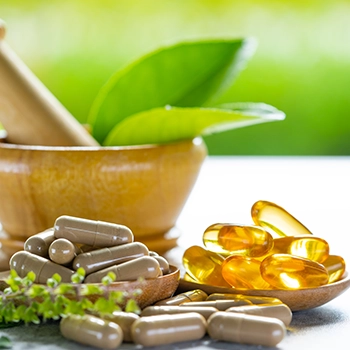 Herbal Supplements on table