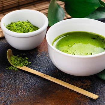 L-Theanine green tea in a cup