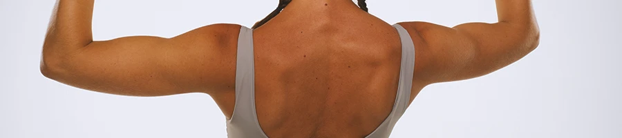 A person showing off their back muscles