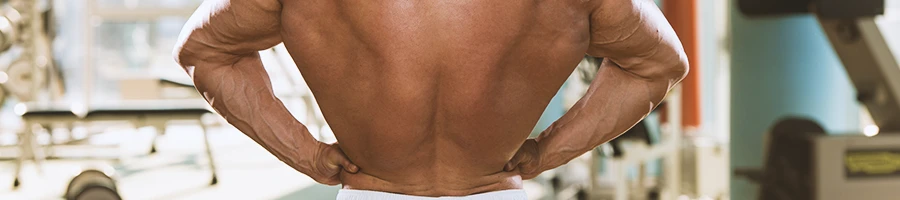 A person with strong middle back muscles