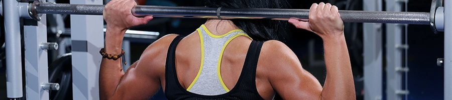 A woman doing back and shoulders Workout