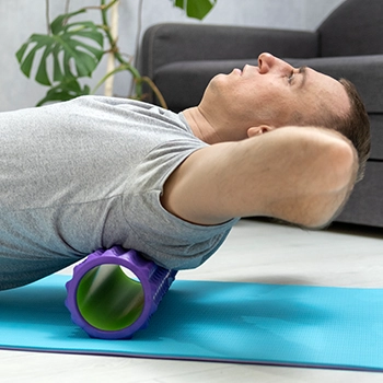 Foam roller stretch