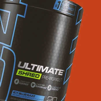 Close up shot of C4 Ultimate Shred Pre-Workout