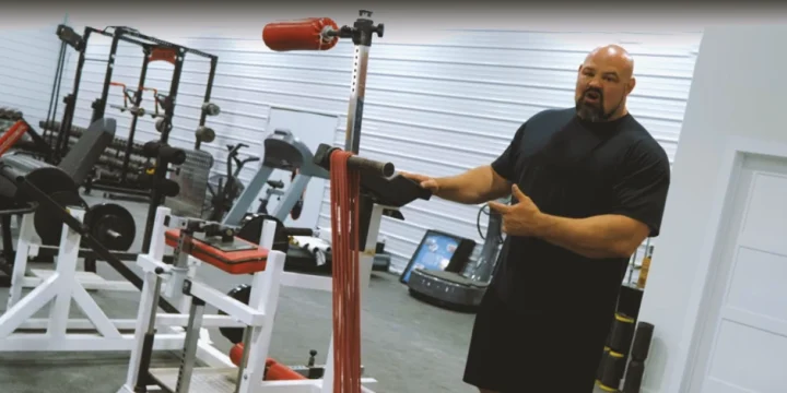 Brian Shaw showing his Home Gym