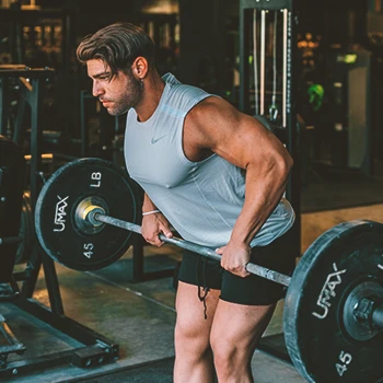 A person doing barbell workouts for a 5x5 training regime