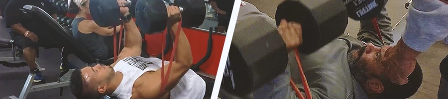 Banded dumbbell chest discount press