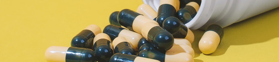 Close up shot of bodybuilding supplements