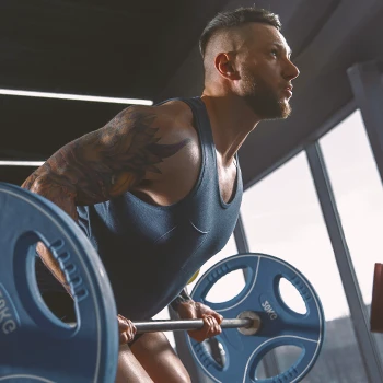 A person doing circuit training in the gym