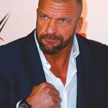 Triple H on a suit