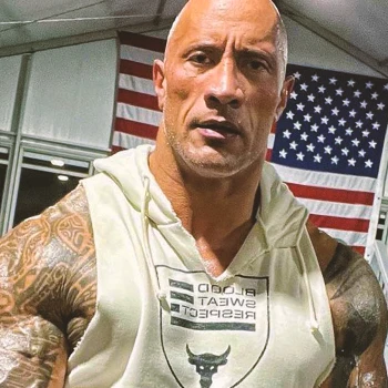 Dwayne The Rock Johnson in the gym