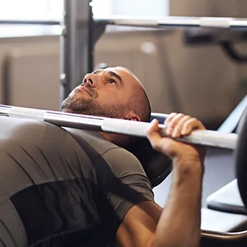 Doing close grip bench press