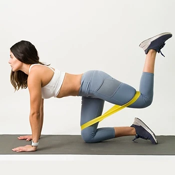 Fire hydrant pose using resistance band