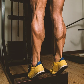 A person doing calf raises