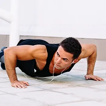 Performing push ups